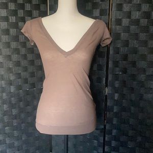 Abercrombie and Fitch Brown Vneck